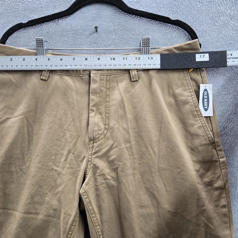 Old Navy Men Pants 32X30 Brown Chino‎ Twill Athletic Taper Button 28